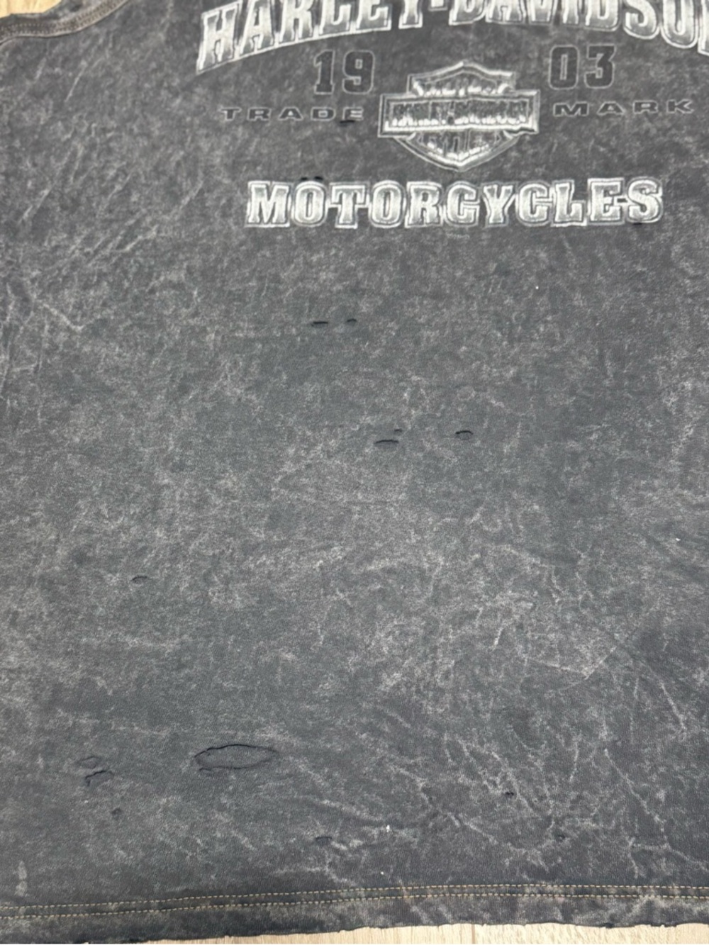 Authentic Harley-Davidson Hawaii Washed Charcoal Gray Graphic Muscle Tank Large - Picture 5 of 10